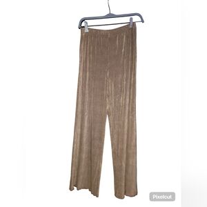 Chico’s Travelers Size 1 Short Brown Pull-On Wide Leg Pants | Inseam 28" Rise 13